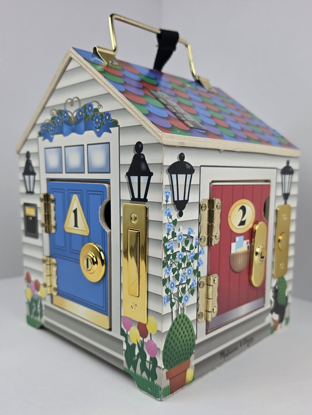 Kids Lock & Key Activity House Toy with 4 Doors - Picture 2 of 8